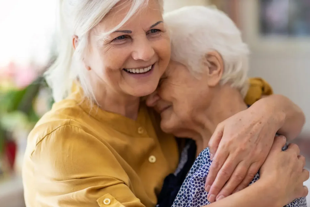 Women Hugging her Mother